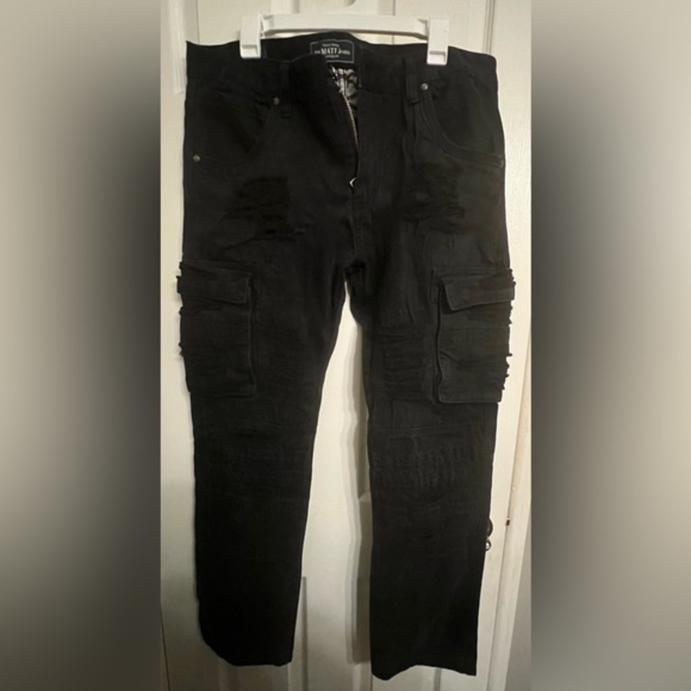 Damati Black Straight Jeans 38x32